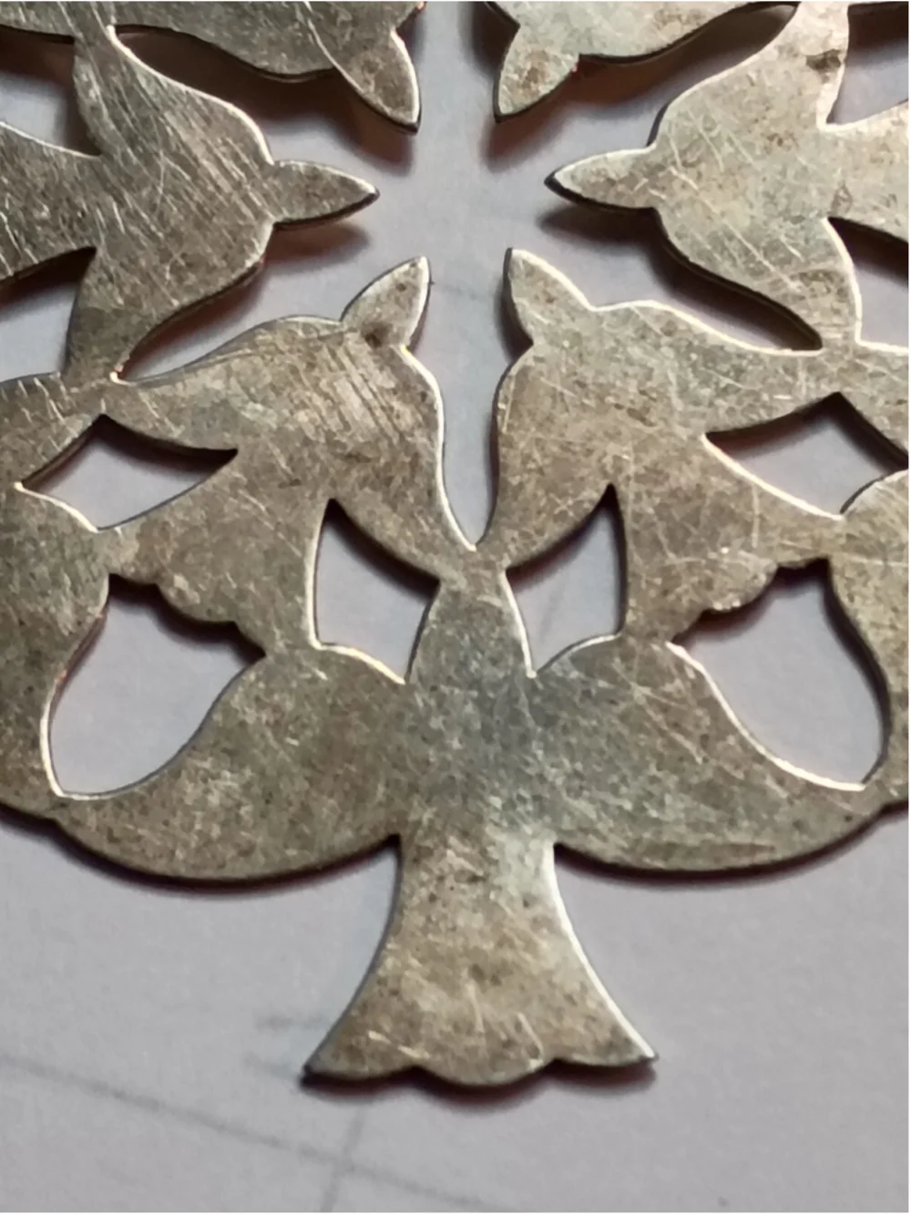 Rare Retired James Avery Doves in Flight Sterling Silver Christmas Ornament